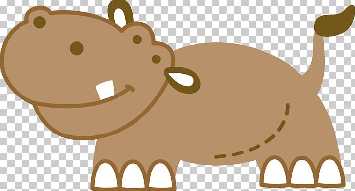 hippo clipart brown