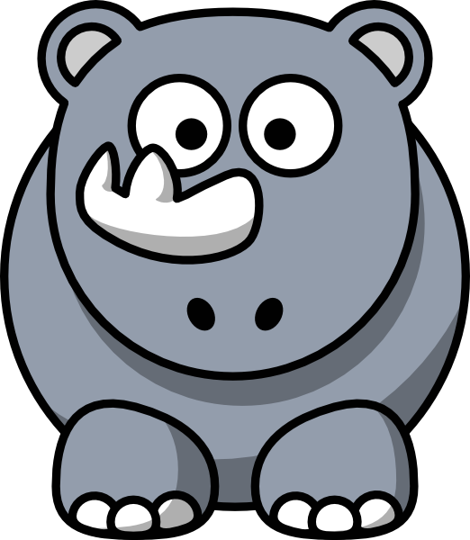 clipart hippo easy cartoon