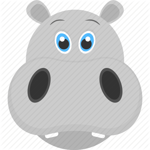 clipart hippo face