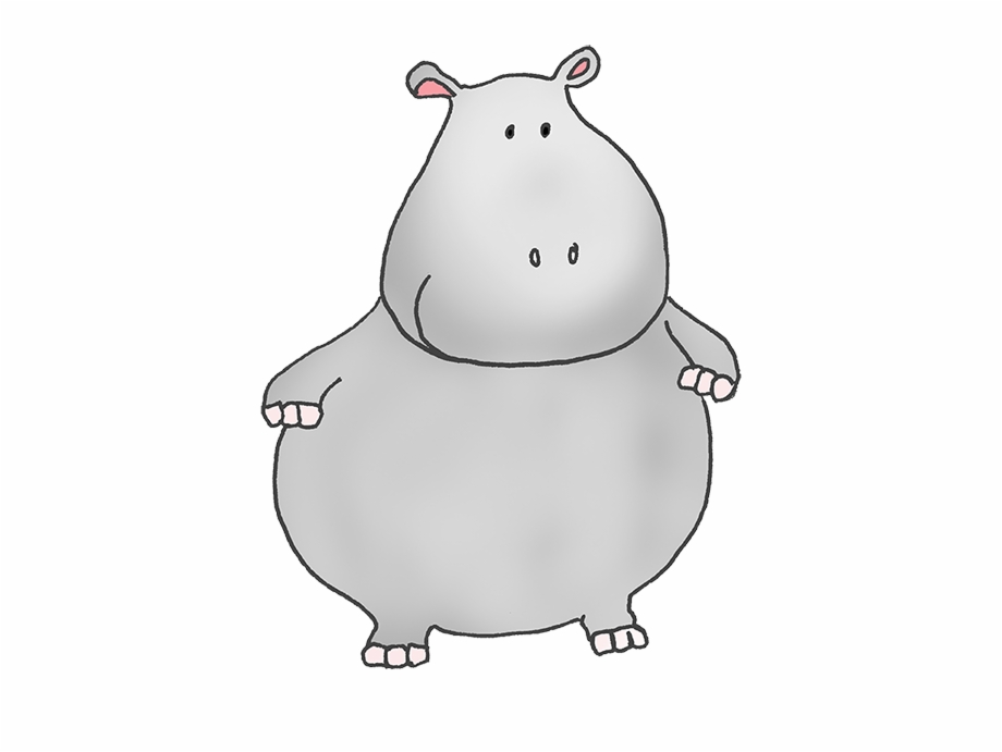 clipart hippo fat