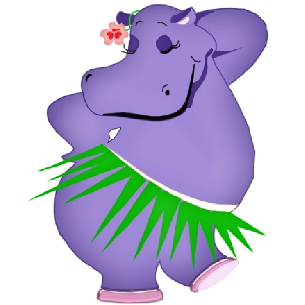 Purple pencil and in. Clipart hippo female