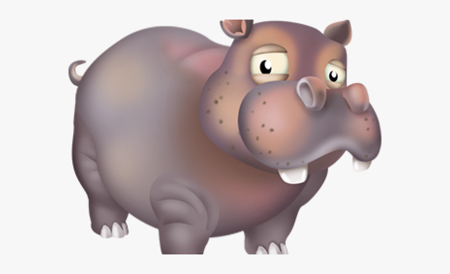 clipart hippo grey