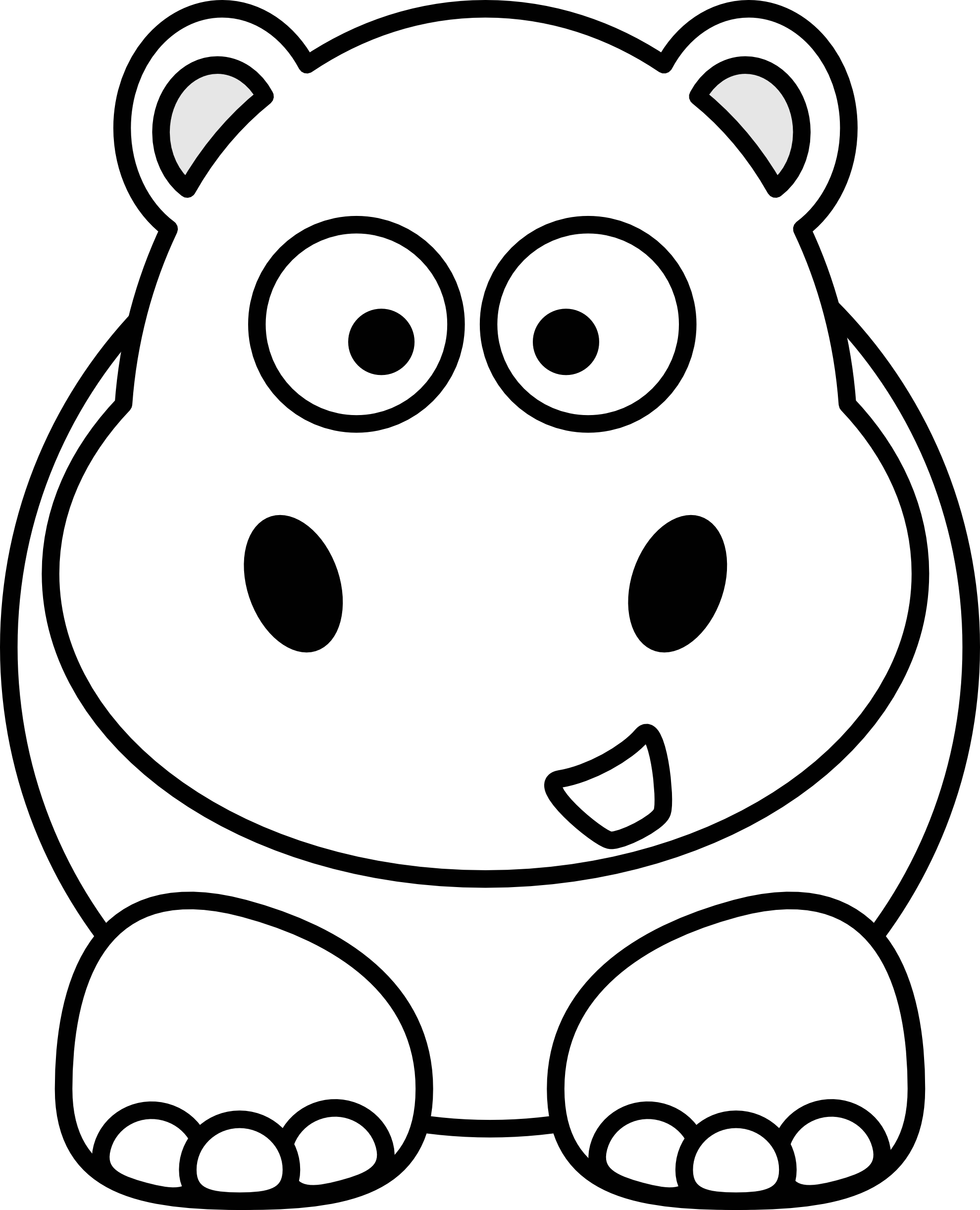 hippo clipart gray thing