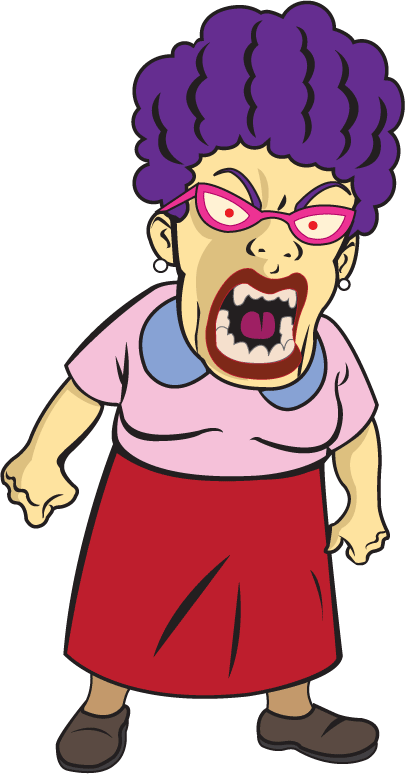 old clipart cranky
