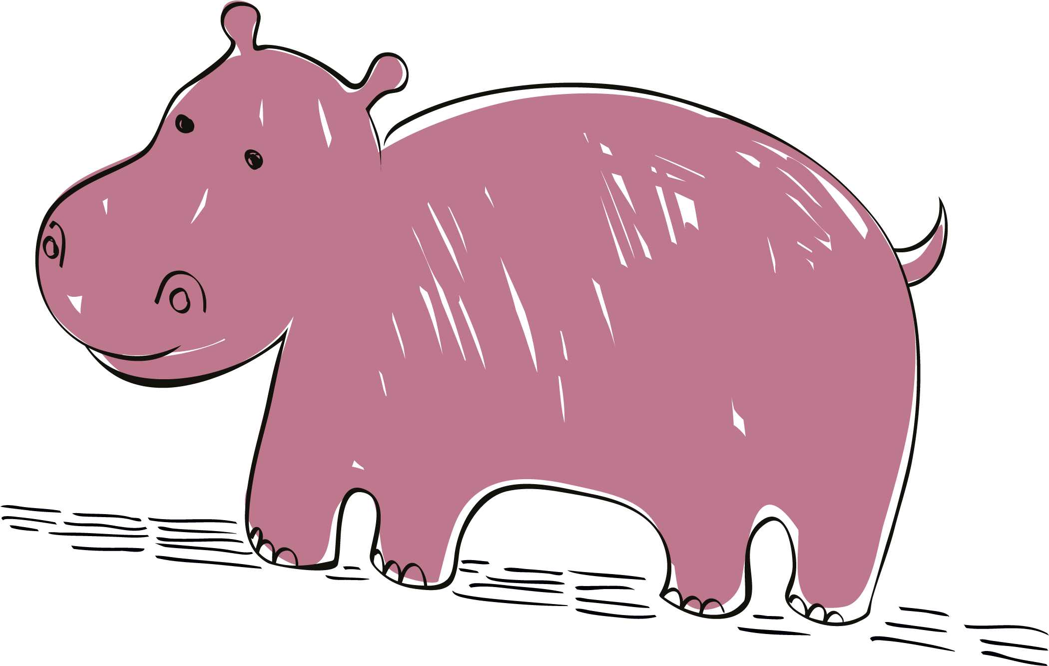 clipart hippo mammal