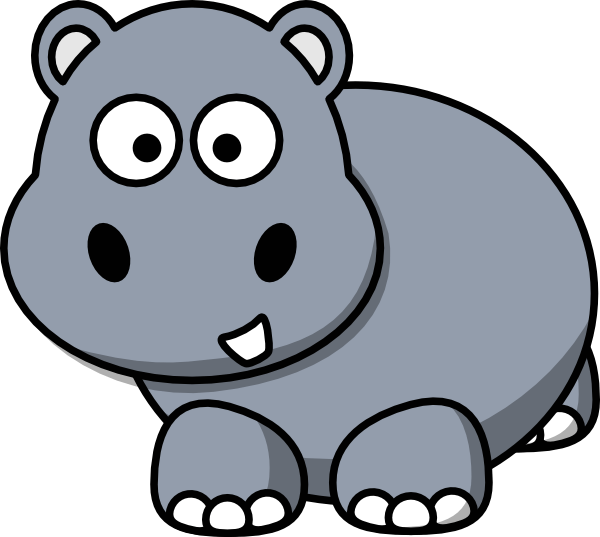 clipart hippo moving