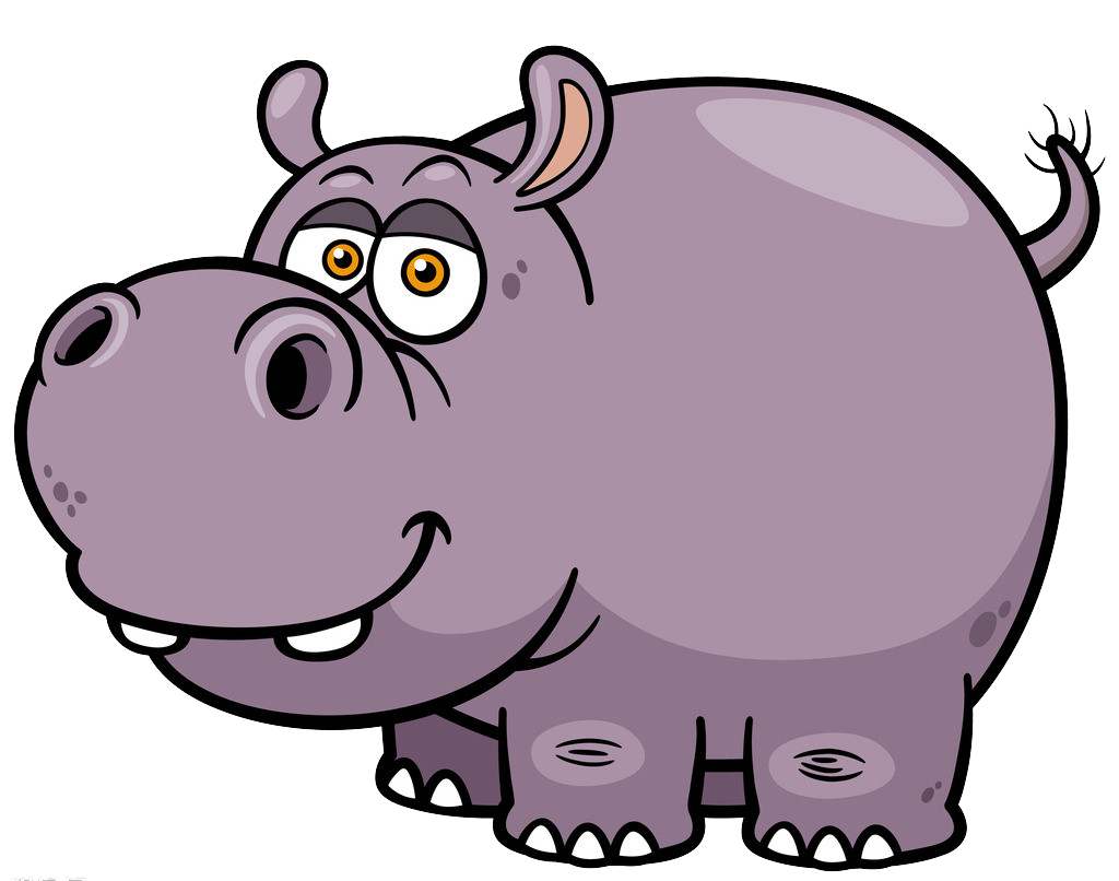 Cartoon fat hippo