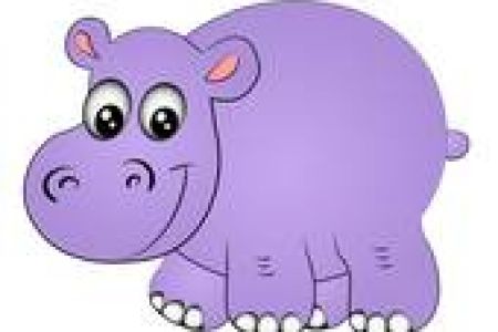 clipart hippo purple