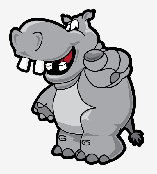 Clipart hippo real. Mascot junction 