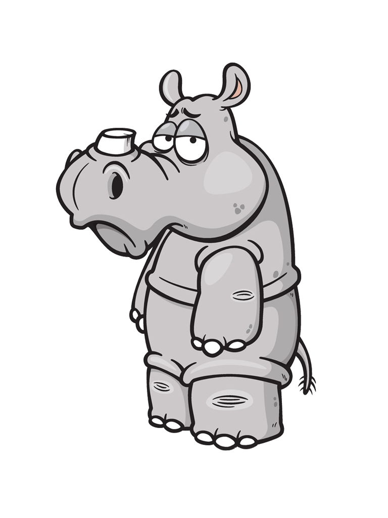 clipart hippo rhino