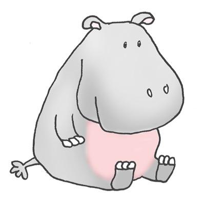 hippopotamus clipart sad