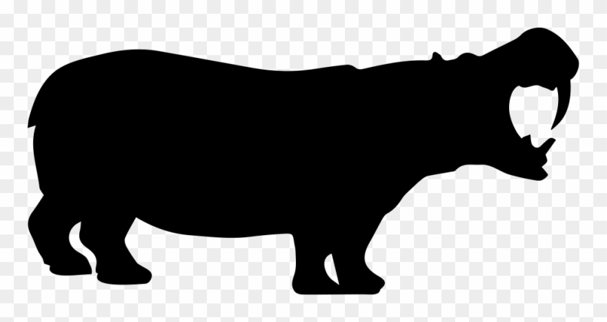 Shape png icon free. Clipart hippo silhouette