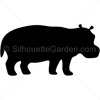 Clipart hippo silhouette. 