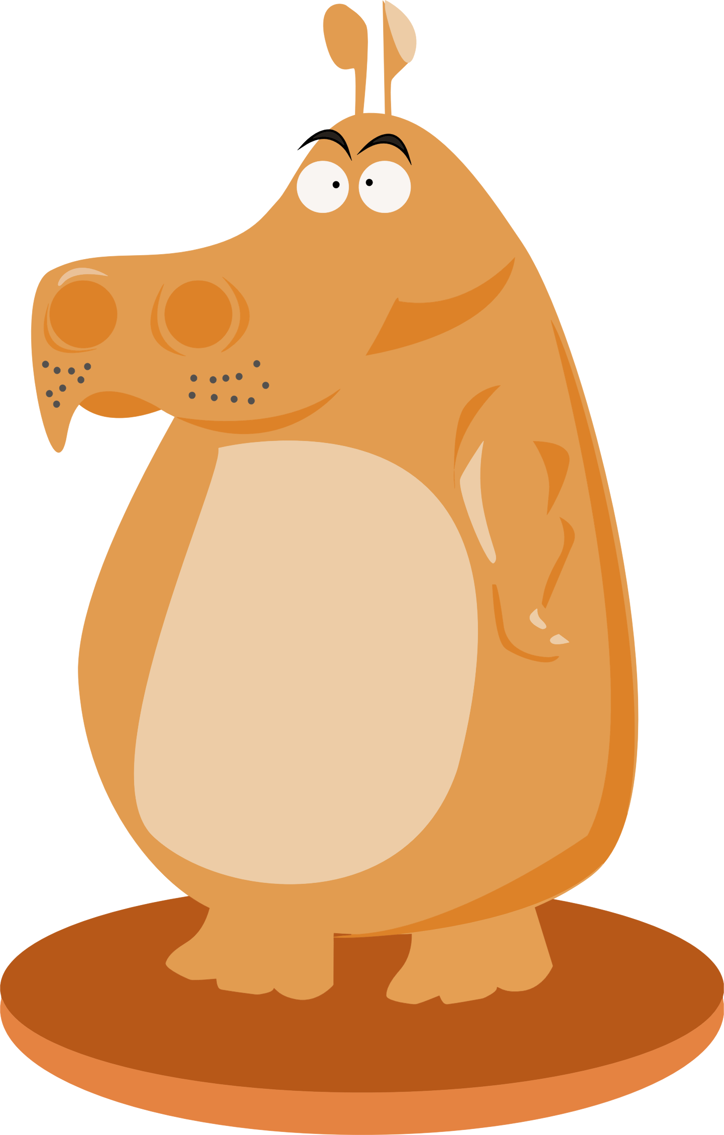orange clipart hippo