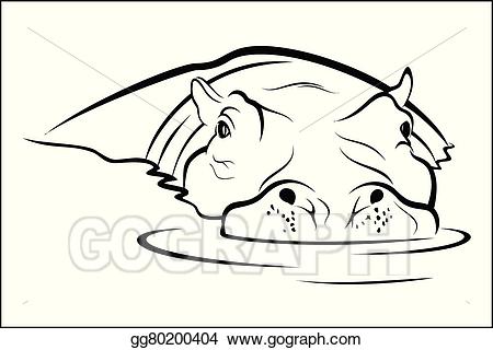 hippo clipart water