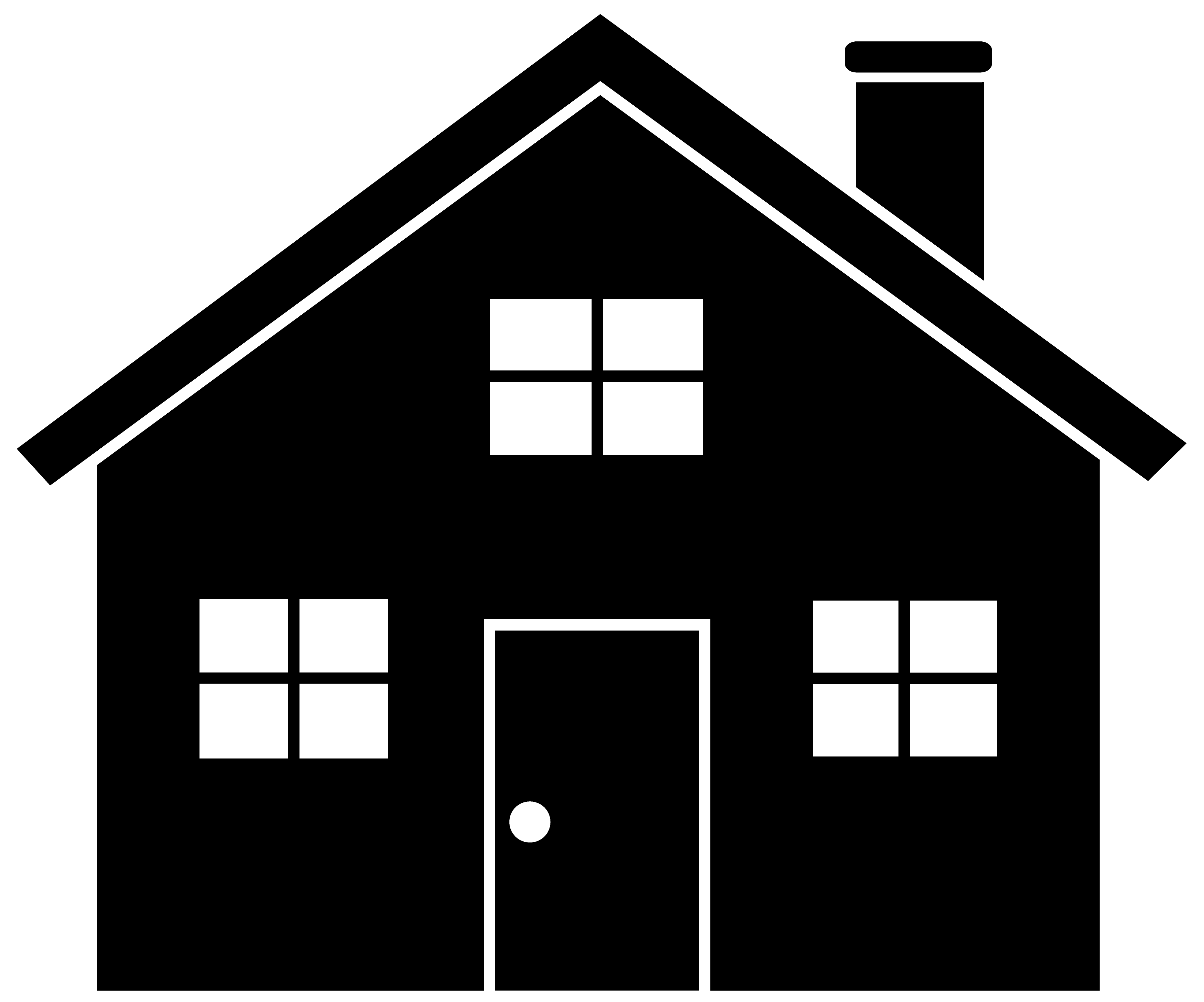 House silhouette png. Image of black background