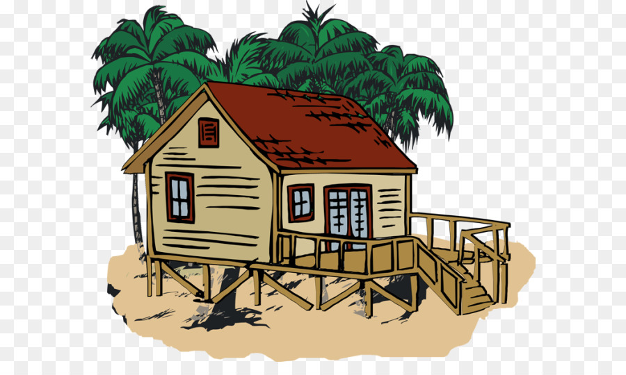 hut clipart beach cottage