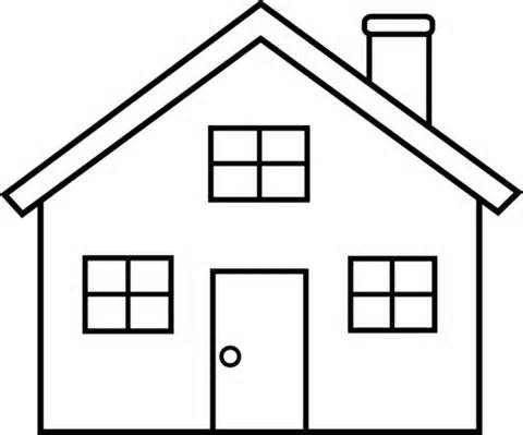 clipart home black and white