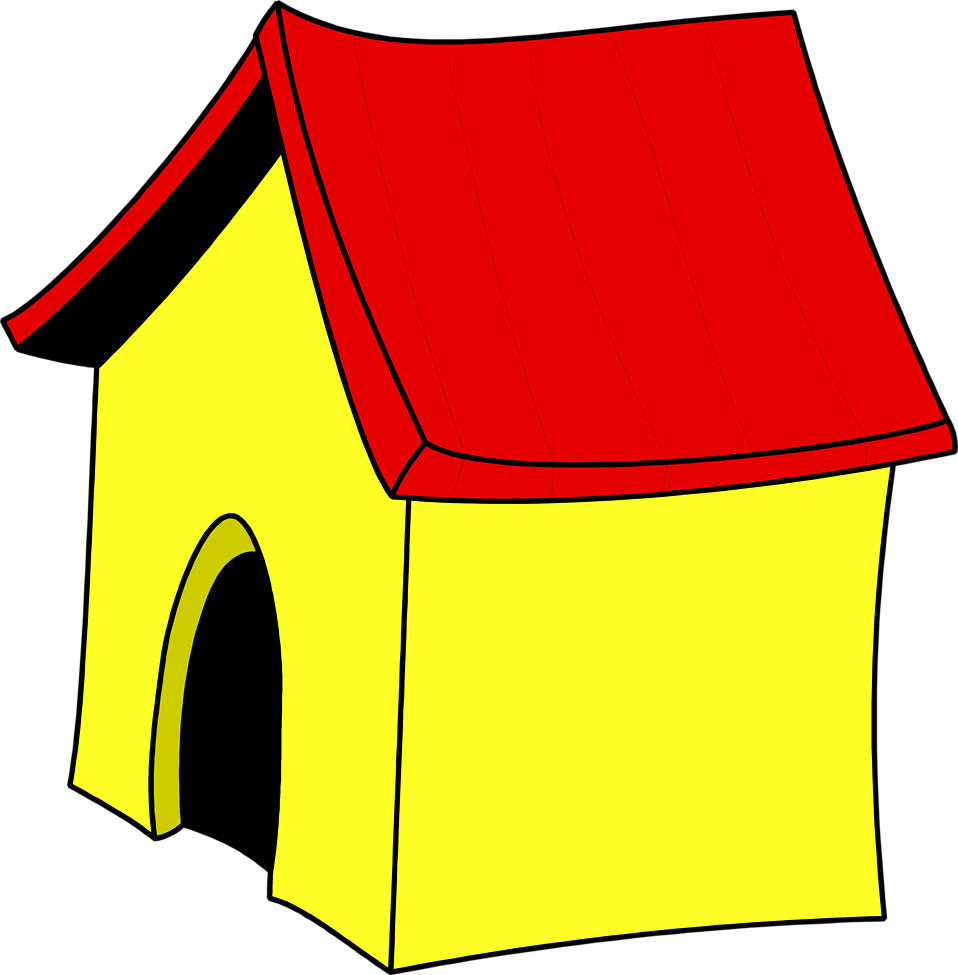 Image of house cartoon. Doghouse clipart dog toy