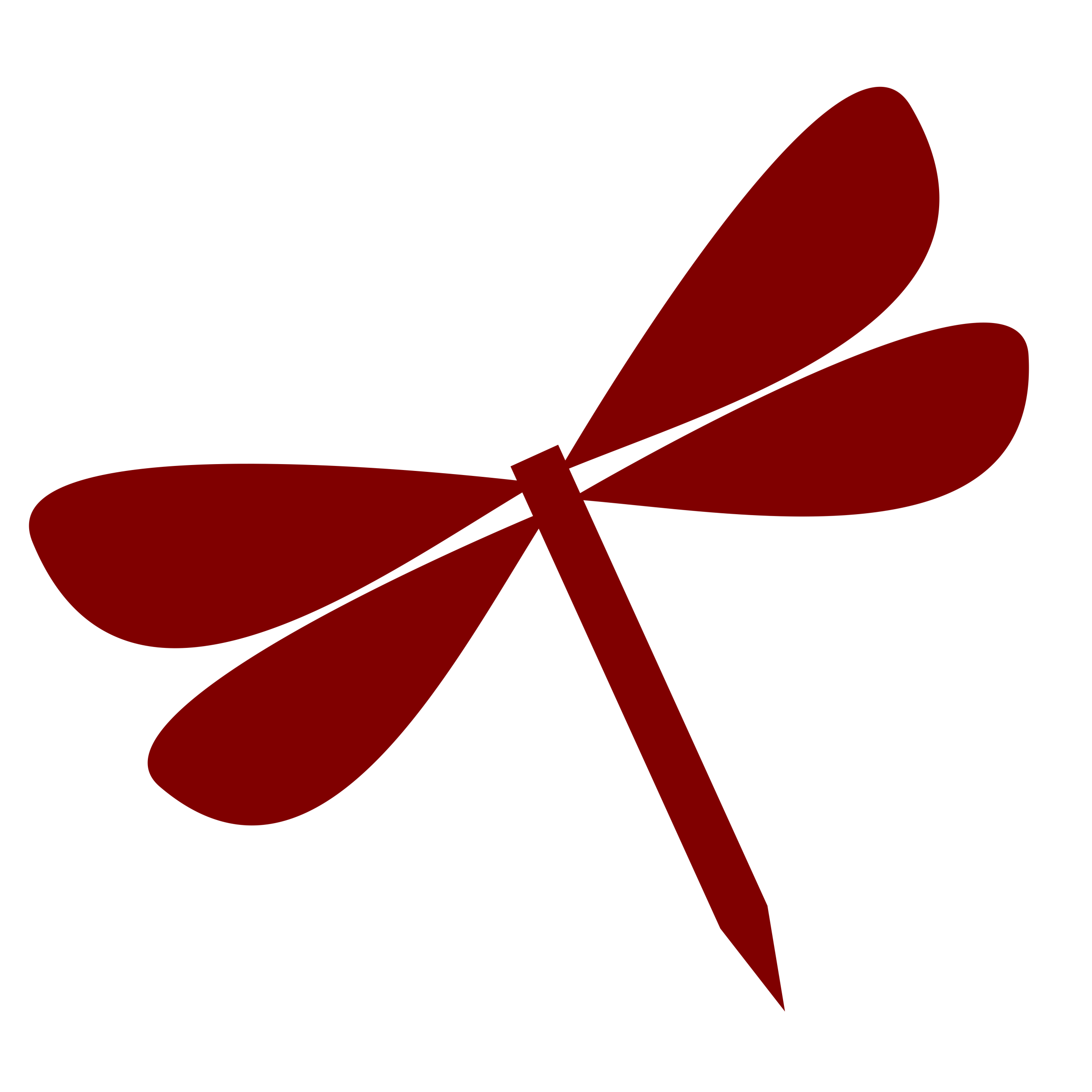 One color flat big. Dragonfly clipart red dragonfly