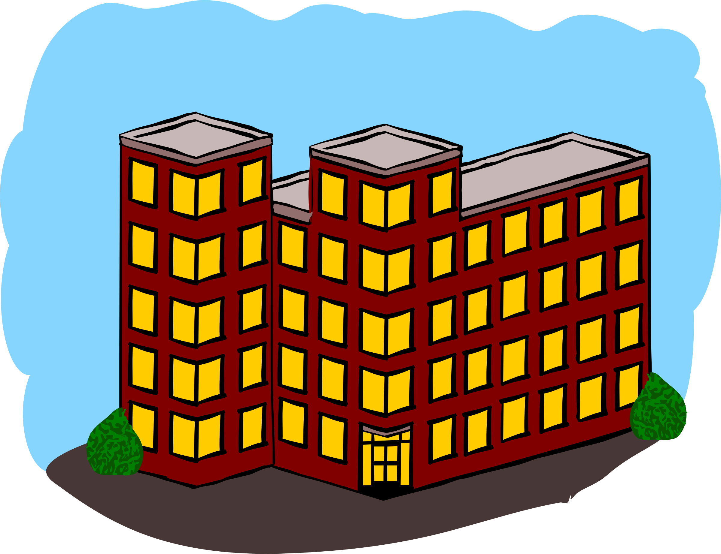 clipart houses flat