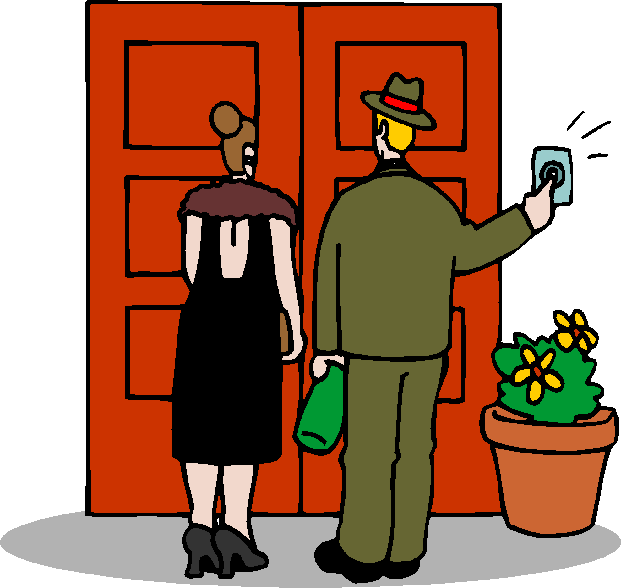 There is guest visitors. Home clipart home visit