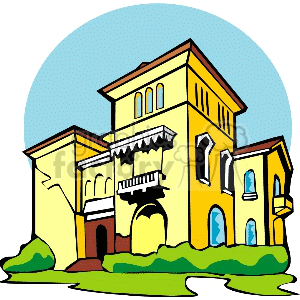 clipart house mansion