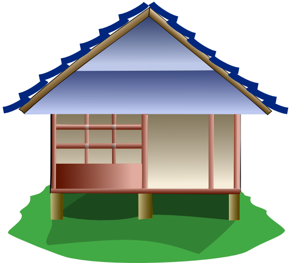 hut clipart colonial house
