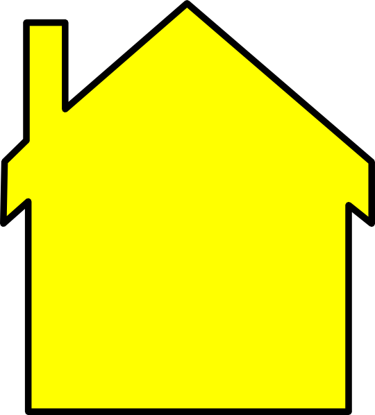 home clipart yellow