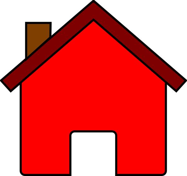 clipart home red house