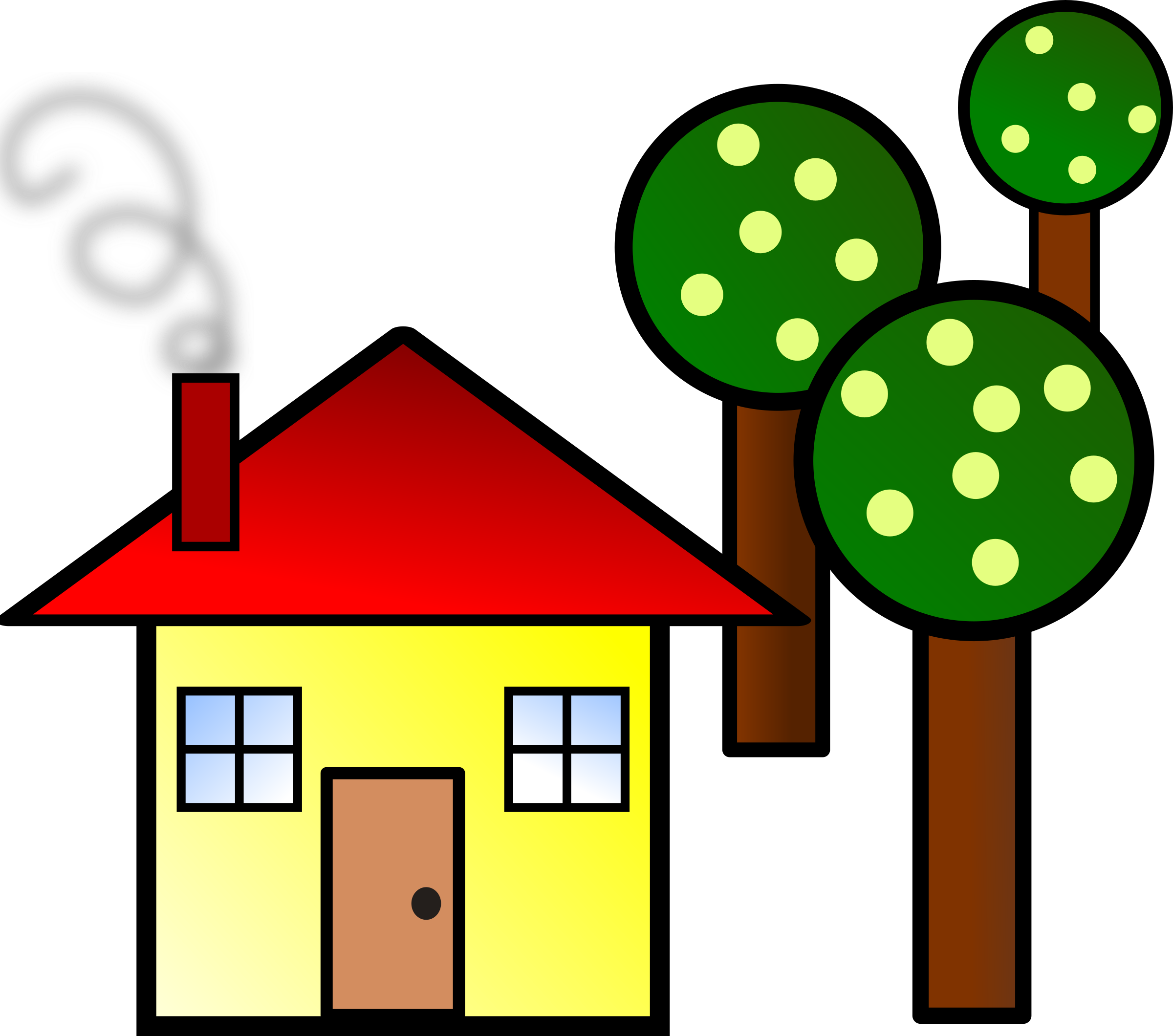 home clipart tree