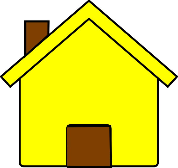 Yellow house clip art. Clipart home vector