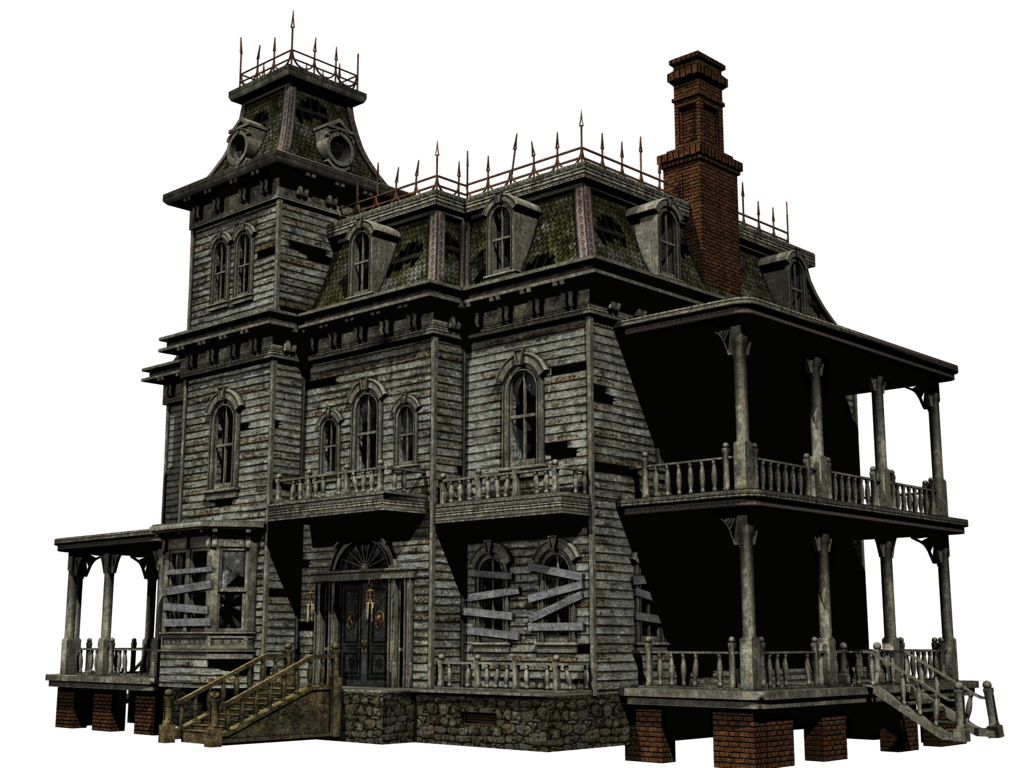 Haunted house transparent png. Mansion clipart halloween