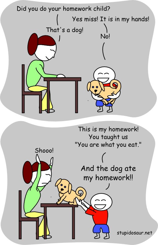 homework clipart dog ate homework