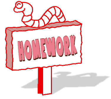 homework clipart sign