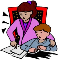 parent clipart homework