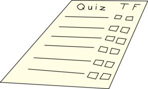 test clipart quiz