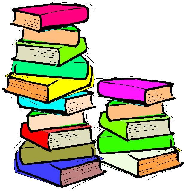 library clipart stack book