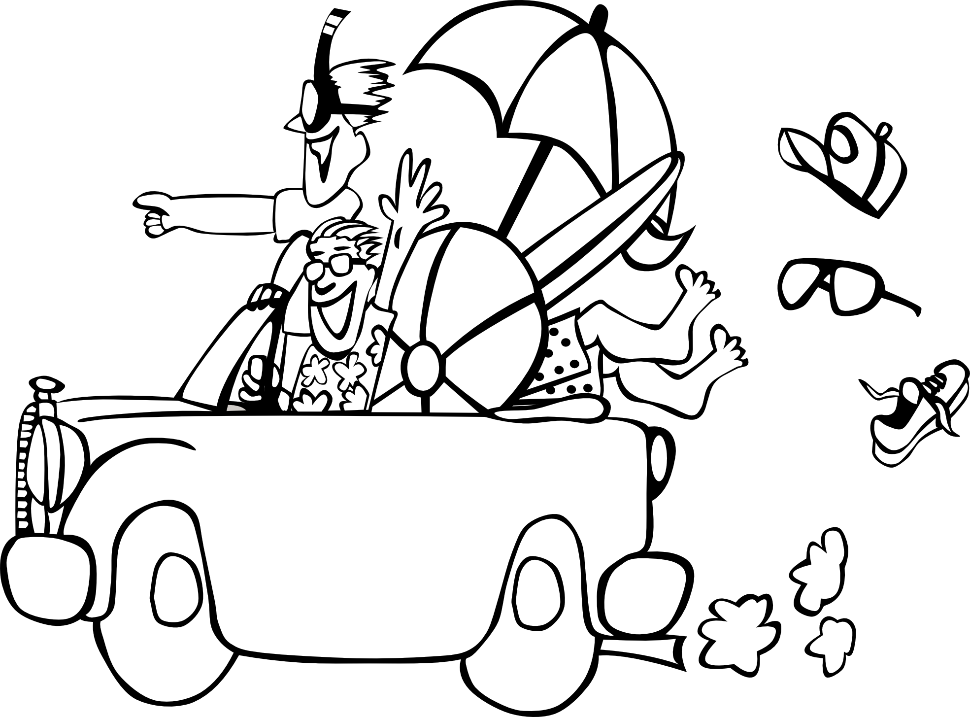 Summer vacation panda free. June clipart black and white