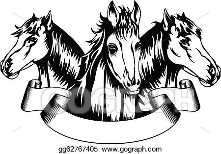 horses clipart banner