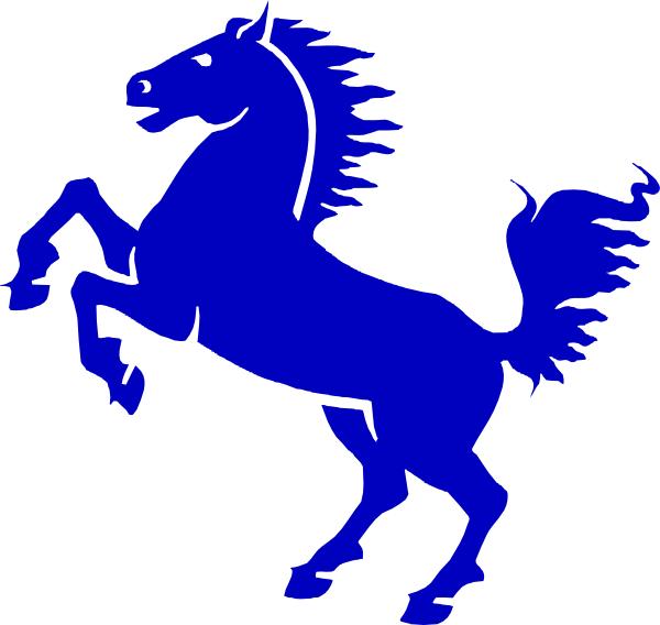 clipart horse blue