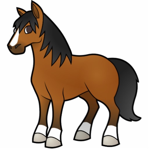 Free cartoon images download. Horses clipart cute