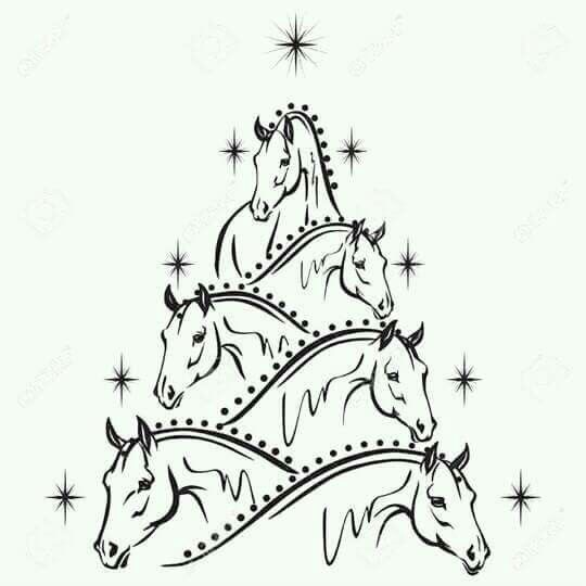 clipart horse christmas