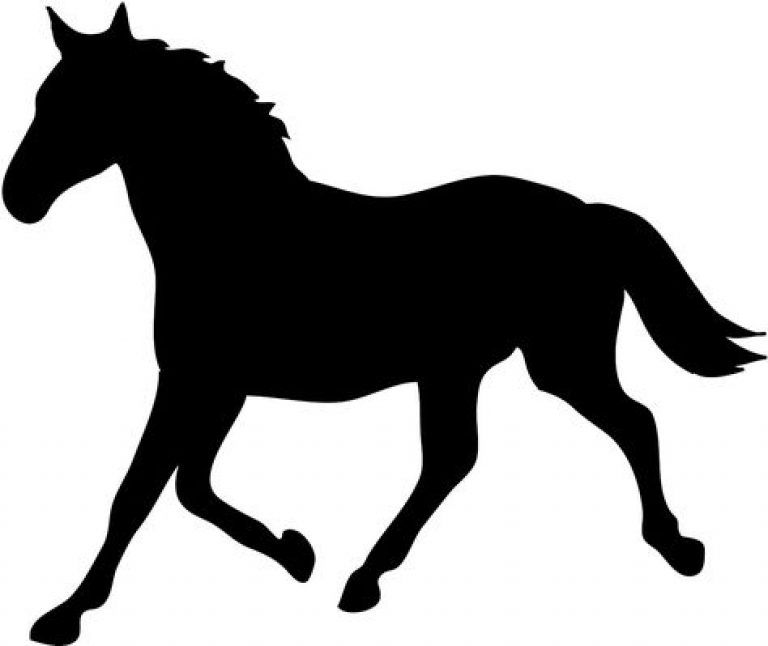 Running horse free clip. Horses clipart silhouette