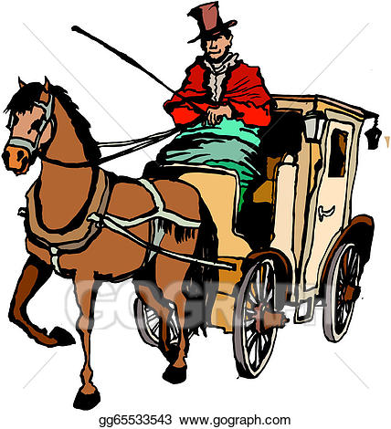 coach clipart horse