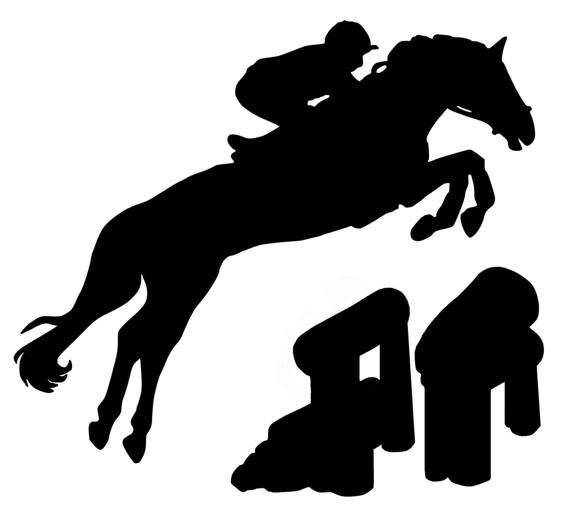 clipart horse cross country