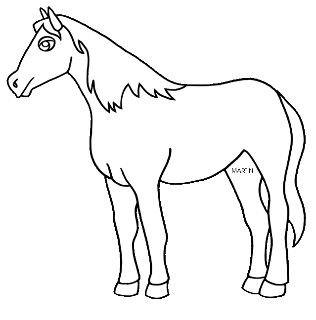 mustang clipart horse coloring