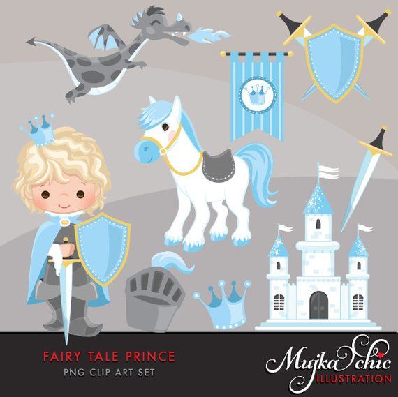 Fairy tale prince characters. Clipart horse fairytale