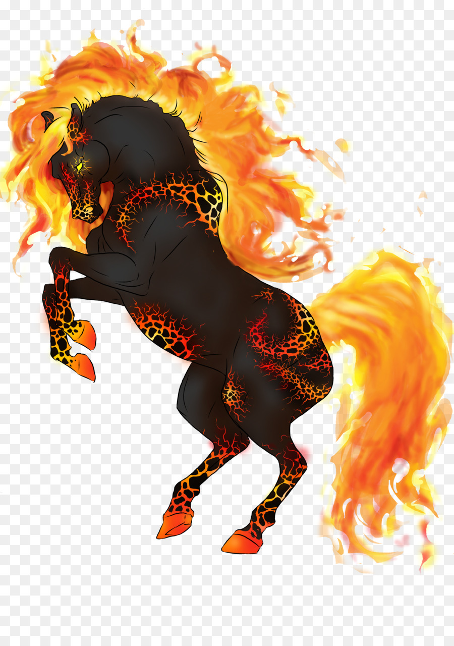 horses clipart fire