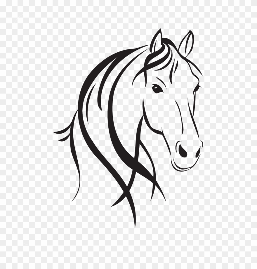 Style outline . Clipart horse horse head
